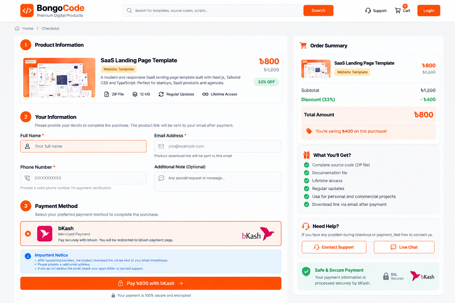 HTML Template
